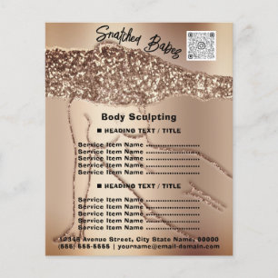 Lichaam Sculpting Beauty Hair Salon QR LOGO Glitte Flyer