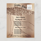 Lichaam Sculpting Beauty Hair Salon QR LOGO Glitte Flyer (Achterkant)