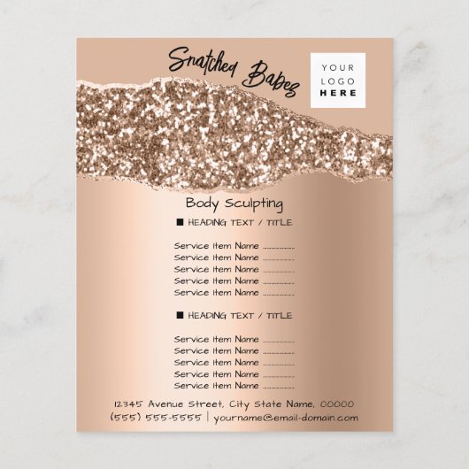 Lichaam Sculpting Beauty Hair Salon QR LOGO Tussen Flyer (Achterkant)