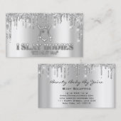 Lichaam Sculpting Beauty Logo Glitter Grey Visitekaartje (Voorkant / Achterkant)