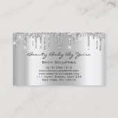 Lichaam Sculpting Beauty Logo Glitter Grey Visitekaartje (Achterkant)