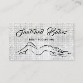 Lichaam Sculpting Beauty Logo Massage Silver Grey Visitekaartje (Voorkant)