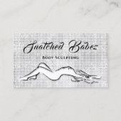 Lichaam Sculpting Beauty Logo Massage Silver White Visitekaartje (Voorkant)