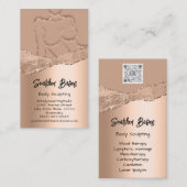 Lichaam Sculpting Logo Gold QR Roos Glitter Wax SP Visitekaartje (Voorkant / Achterkant)
