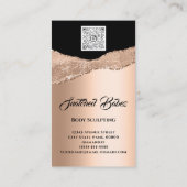 Lichaam Sculpting Logo Gold SPA Roos Black Busines Visitekaartje (Achterkant)