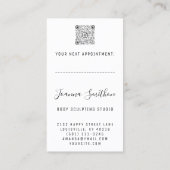 Lichaam Sculpting QR Code Logo Black Skinny Gold Visitekaartje (Achterkant)