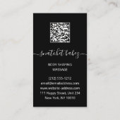 Lichaam Shaping Massage SPA Wellness Black Silver Visitekaartje (Achterkant)