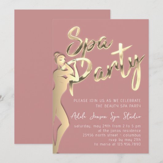 Lichaam SPA Direct Download Gold Roos Kaart (Voorkant / Achterkant)