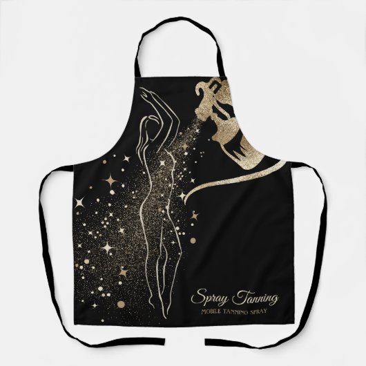 Lichaam Tan Spray glitter sterren make-up Schort (Voorkant)