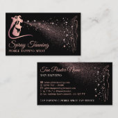 Lichaam Tan Spray Roos Gold Visitekaartje (Voorkant / Achterkant)