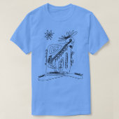 Lichaam uit de vrije hand 70s t-shirt (Design voorkant)