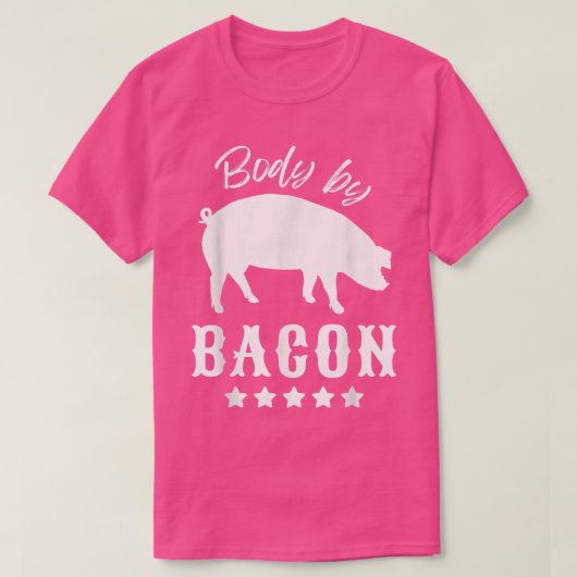 Lichaam van Bacon, Hilarious Funny Boerderij Pigs  T-shirt (Design voorkant)