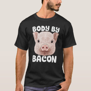 Lichaam van Bacon Pig low Carb High Fat Ketogenic  T-shirt