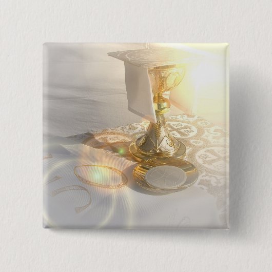 Lichaam van de Christusplein Vierkante Button 5,1 Cm (Voorkant)