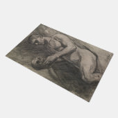 Lichaam van een Man dat de schedel vasthoudt (door Deurmat (Schuin)