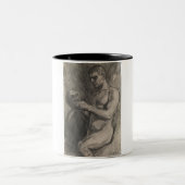 Lichaam van een Man dat de schedel vasthoudt (door Tweekleurige Koffiemok (Center)