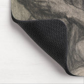 Lichaam van een man die een schedel vasthoudt (doo muismat (Hoek)