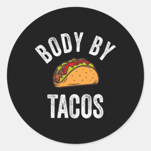 Lichaam van het Tacos-Shirt Funny Cinco de Mayo Me Ronde Sticker