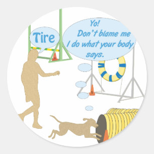 Lichaam zegt ronde sticker