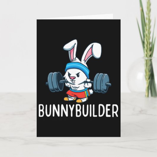 Lichaambuilder Konijn Pasen Konijnbuilder Fitness  Kaart (Voorkant)