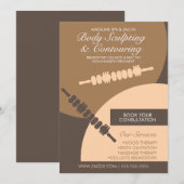 Lichaamcontouren massagebrochures kaart (Voorkant / Achterkant)