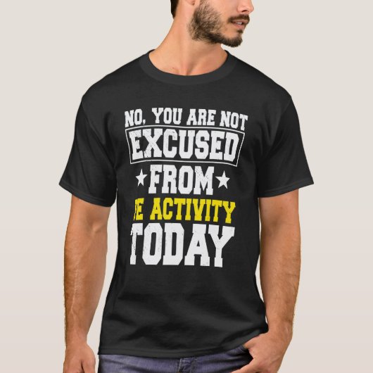 Lichaamelijke opvoeding docent Activiteit instruct T-shirt (Voorkant)