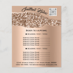 Lichaamsbedekking Beauty Hair Salon QR LOGO Promot Flyer