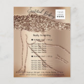 Lichaamsbedekking Beauty Hair Salon QR LOGO Roos Flyer (Achterkant)