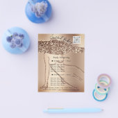 Lichaamsbedekking Beauty Hair Salon QR LOGO Roos Flyer (Enkel)