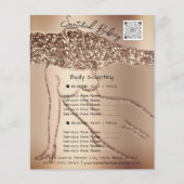 Lichaamsbedekking Beauty Hair Salon QR LOGO Roos Flyer (Voorkant)