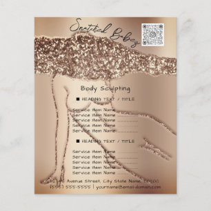 Lichaamsbedekking Beauty Hair Salon QR LOGO Roos Flyer