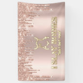 Lichaamsbedekking Beauty Logo Glitter Gold Logo Bu Spandoek (Verticaal)