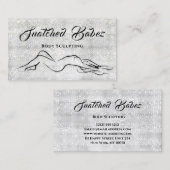 Lichaamsbedekking Beauty Logo Massage Silver Grey  Visitekaartje (Voorkant / Achterkant)