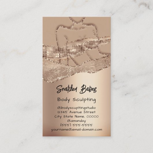 Lichaamsbedekking Cosmetica Logo QR Code Professio Visitekaartje (Voorkant)