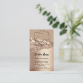 Lichaamsbedekking Cosmetica Logo QR Code Roos Gold Visitekaartje (Staand voorkant)