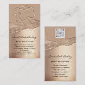Lichaamsbedekking Logo Gold QR Roos Glitter Waxing Visitekaartje (Voorkant / Achterkant)