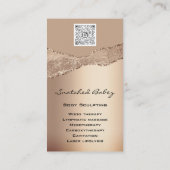 Lichaamsbedekking Logo Gold QR Roos Glitter Waxing Visitekaartje (Achterkant)