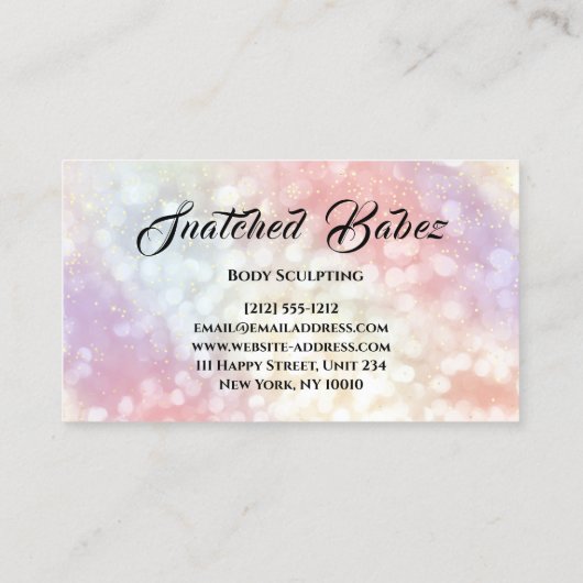 Lichaamsbedekking Logo Massage Spa Roos Visitekaartje (Achterkant)