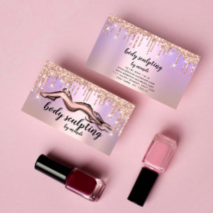 Lichaamsbedekking schoonheidsmiddel Logo Glitter S Visitekaartje