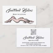 Lichaamsbedekking schoonheidsmiddel massage QRCODE Visitekaartje (Voorkant / Achterkant)