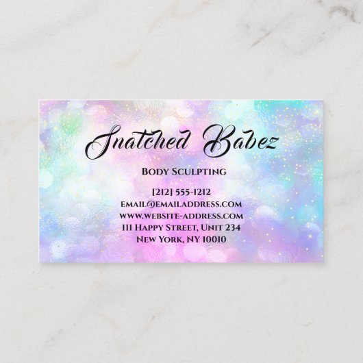 Lichaamsbedekking schoonheidsplak Logo Massage Spa Visitekaartje (Achterkant)