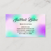 Lichaamsbedekking schoonheidsplak Logo Roze Paars Visitekaartje (Achterkant)