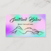 Lichaamsbedekking schoonheidsplak Logo Roze Paars Visitekaartje (Voorkant)