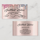 Lichaamsbedekking schoonheidsroze Logo Roos Visitekaartje (Voorkant / Achterkant)