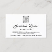 Lichaamsbedekking van het bloedbad van Beauty Logo Visitekaartje (Achterkant)