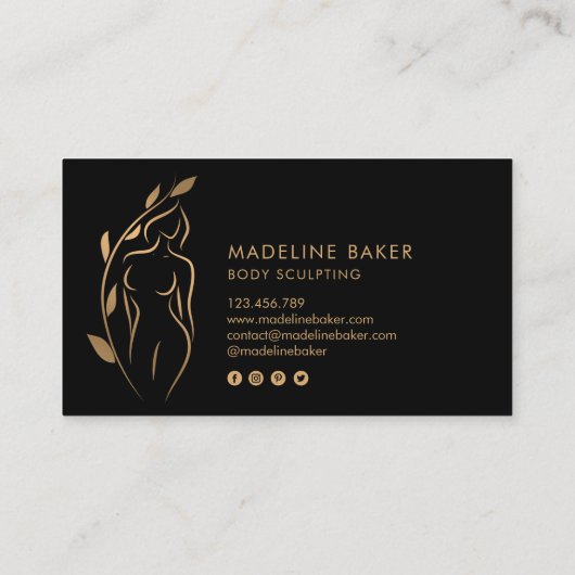 Lichaamsbedekking Wellness Cosmetics Beauty Spa Bu Visitekaartje (Achterkant)