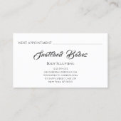 Lichaamsbedrog Beauty Logo Glitter Massage Gold Visitekaartje (Achterkant)