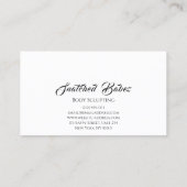 Lichaamsbedrog Beauty Logo Glitter Massage Gold Visitekaartje (Achterkant)