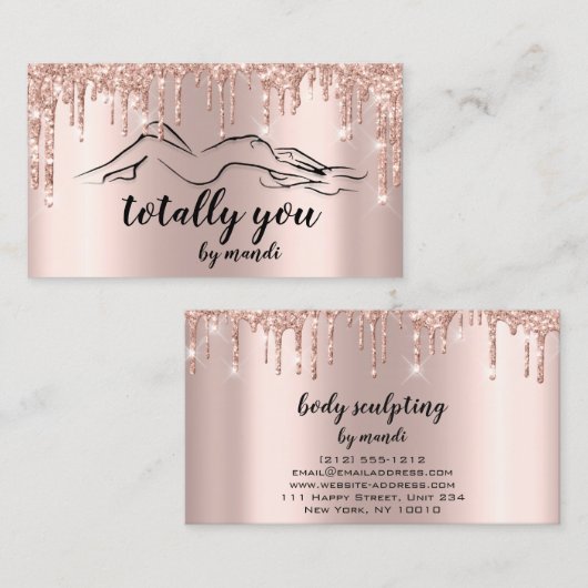 Lichaamsbedrog mooie Logo helemaal voor jou Visitekaartje (Voorkant / Achterkant)