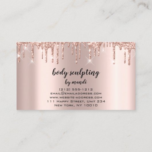 Lichaamsbedrog mooie Logo helemaal voor jou Visitekaartje (Achterkant)